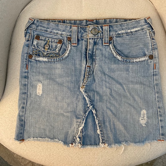 True Religion, Girls Sz 14, Distressed Skirt - Picture 2 of 6